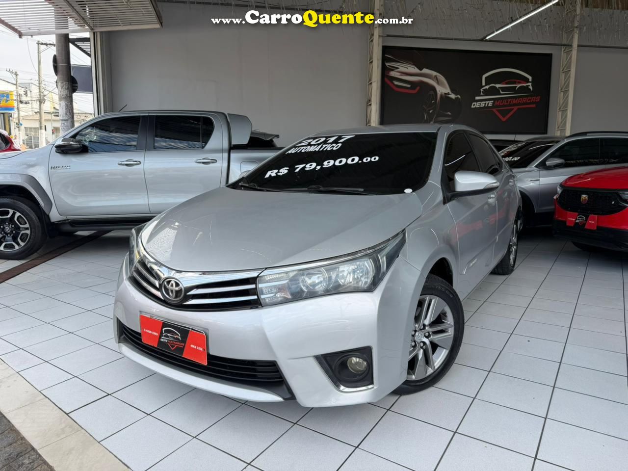 TOYOTA   COROLLA GLI 1.8 FLEX 16V  AUT.   PRATA 2017 1.8 FLEX - Loja