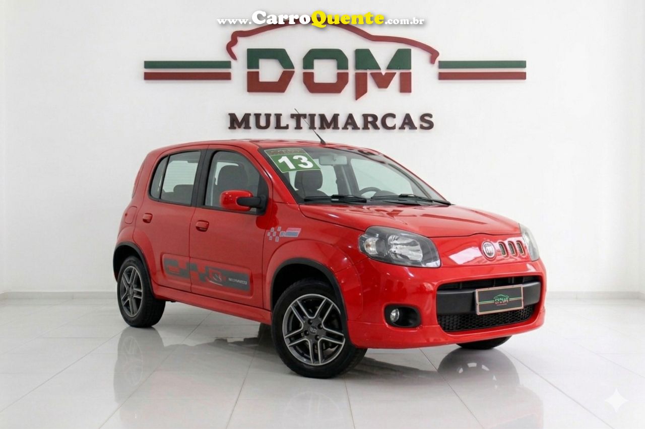 FIAT   UNO SPORTING 1.4 EVO FIRE FLEX 8V 4P   VERMELHO 2013 1.4 FLEX - Loja