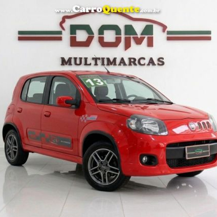 FIAT   UNO SPORTING 1.4 EVO FIRE FLEX 8V 4P   VERMELHO 2013 1.4 FLEX