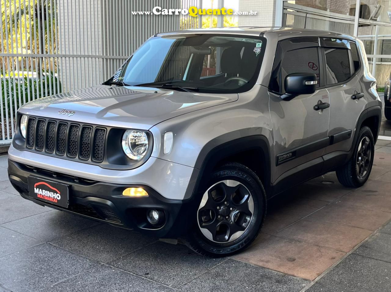 JEEP   RENEGADE AUTOMATICA FLEX 2019 UNICO DONO MULTIMIDIA RODAS EXCELENTE ESTADO   PRATA 2019 1.8 FLEX - Loja