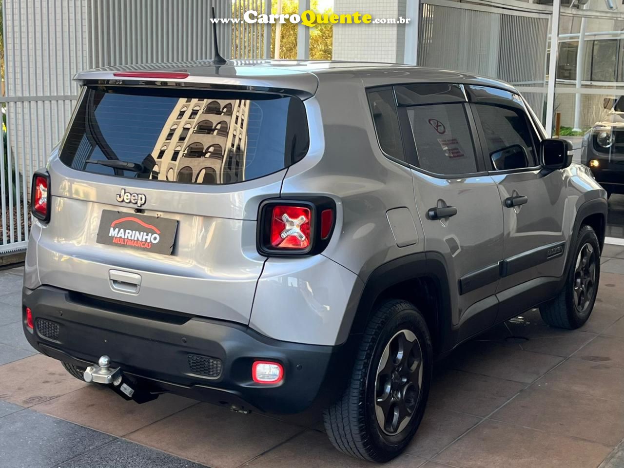JEEP   RENEGADE AUTOMATICA FLEX 2019 UNICO DONO MULTIMIDIA RODAS EXCELENTE ESTADO   PRATA 2019 1.8 FLEX - Loja