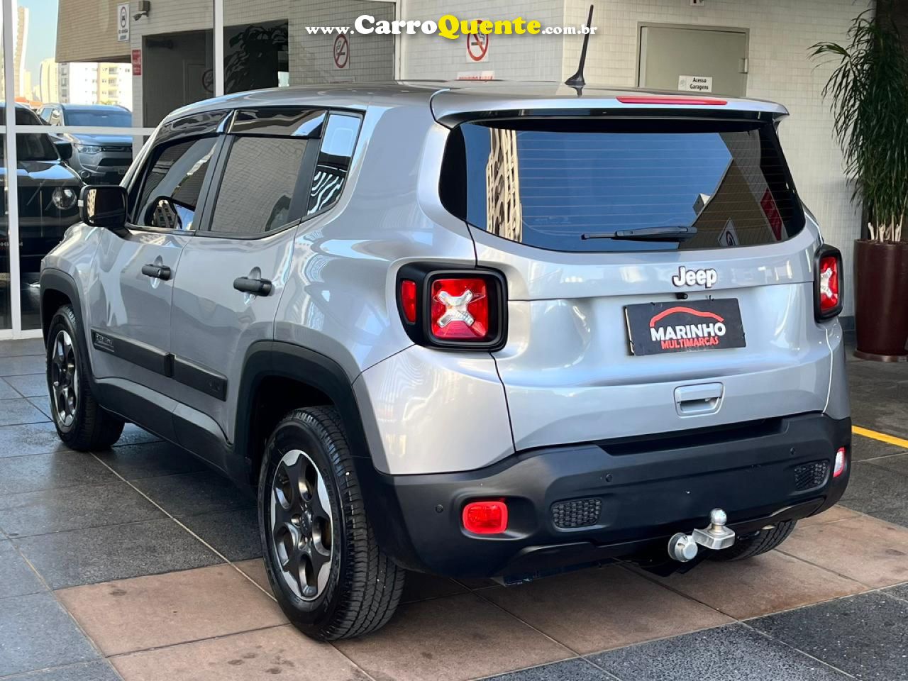 JEEP   RENEGADE AUTOMATICA FLEX 2019 UNICO DONO MULTIMIDIA RODAS EXCELENTE ESTADO   PRATA 2019 1.8 FLEX - Loja