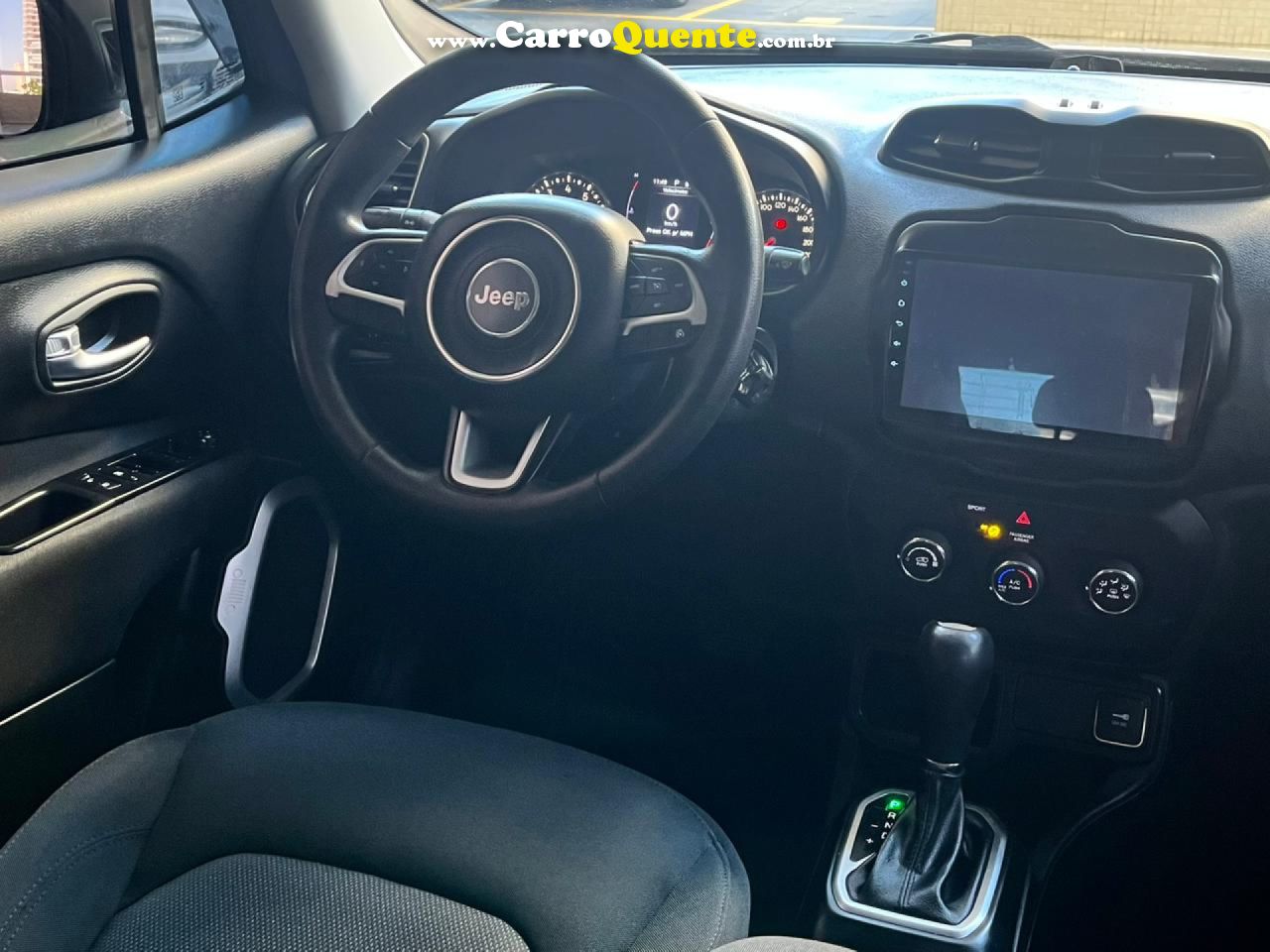 JEEP   RENEGADE AUTOMATICA FLEX 2019 UNICO DONO MULTIMIDIA RODAS EXCELENTE ESTADO   PRATA 2019 1.8 FLEX - Loja