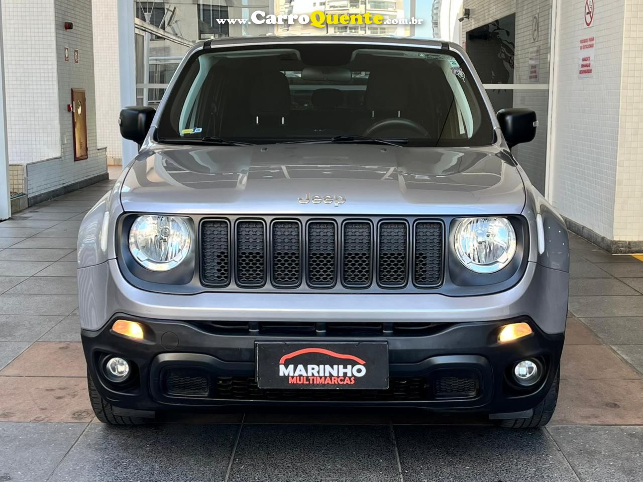 JEEP   RENEGADE AUTOMATICA FLEX 2019 UNICO DONO MULTIMIDIA RODAS EXCELENTE ESTADO   PRATA 2019 1.8 FLEX - Loja