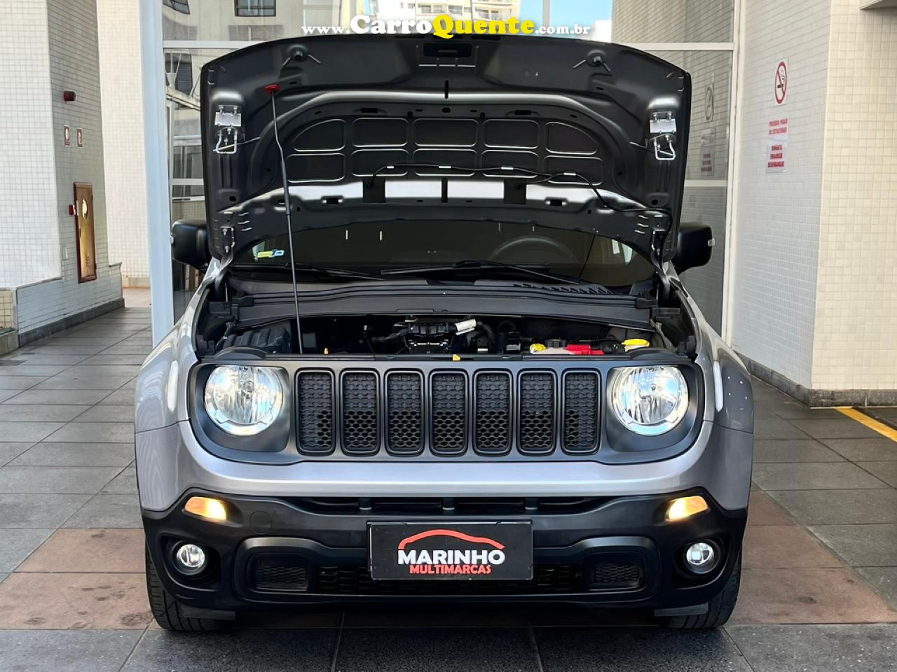 JEEP   RENEGADE AUTOMATICA FLEX 2019 UNICO DONO MULTIMIDIA RODAS EXCELENTE ESTADO   PRATA 2019 1.8 FLEX - Loja