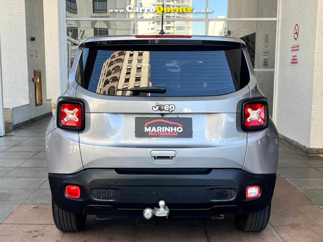 JEEP   RENEGADE AUTOMATICA FLEX 2019 UNICO DONO MULTIMIDIA RODAS EXCELENTE ESTADO   PRATA 2019 1.8 FLEX - Loja