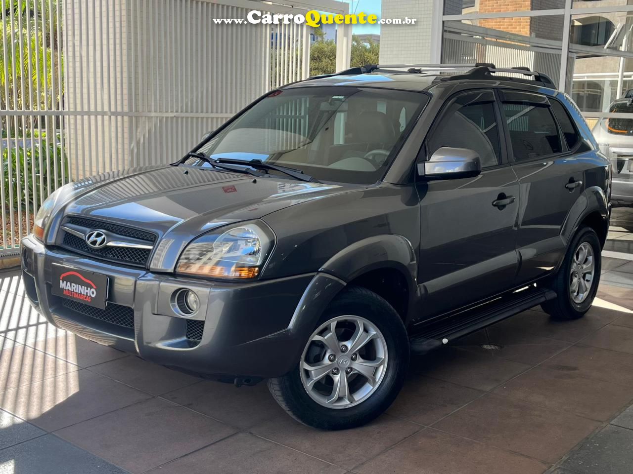 HYUNDAI   TUCSON GLS AUTOMATICO FLEX COMPLETA MULTIMIDIA OTIMO ESTADO   CINZA 2017 2.0 FLEX - Loja