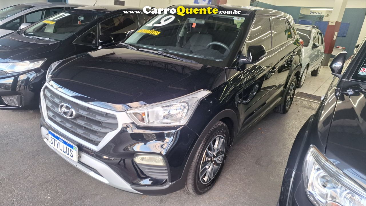HYUNDAI   CRETA ATTITUDE 1.6 16V FLEX AUT.(PCD)   PRETO 2019 1.6 FLEX - Loja