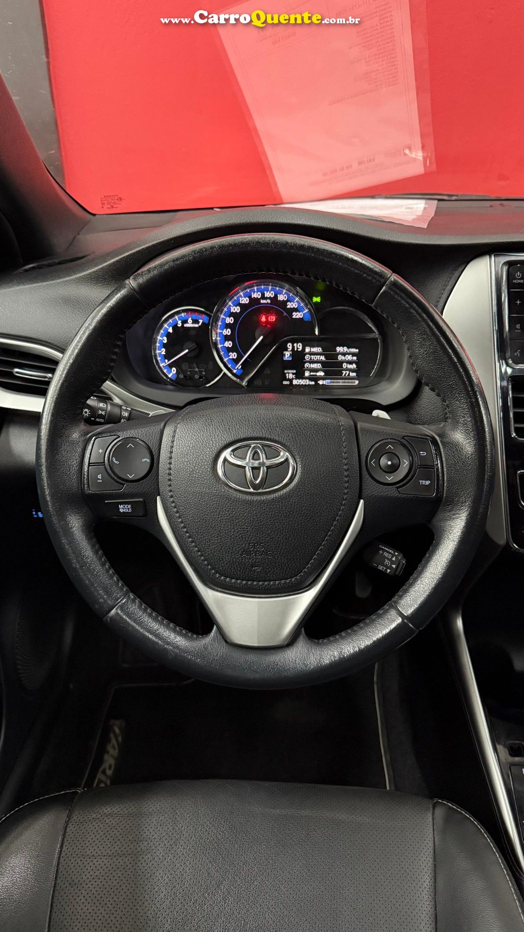 TOYOTA   YARIS XLS 1.5 FLEX 16V 5P AUT.   VERMELHO 2019 1.5 FLEX - Loja