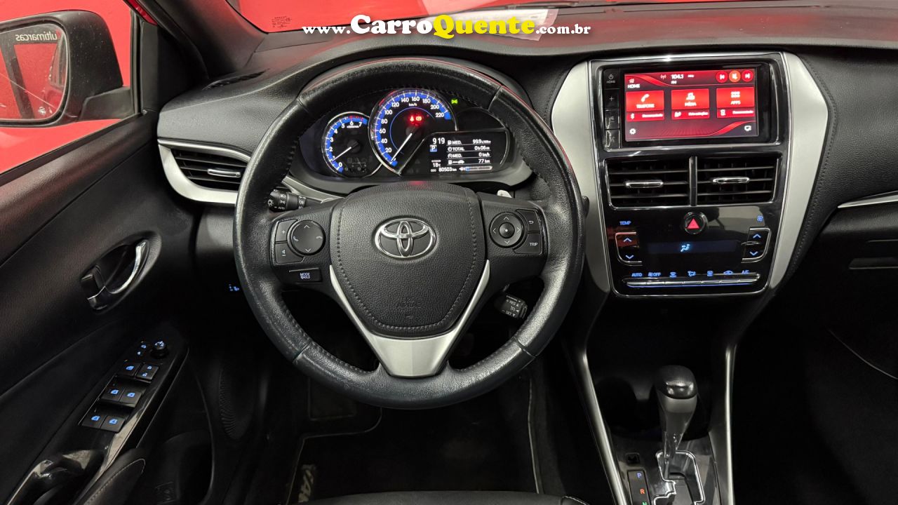 TOYOTA   YARIS XLS 1.5 FLEX 16V 5P AUT.   VERMELHO 2019 1.5 FLEX - Loja