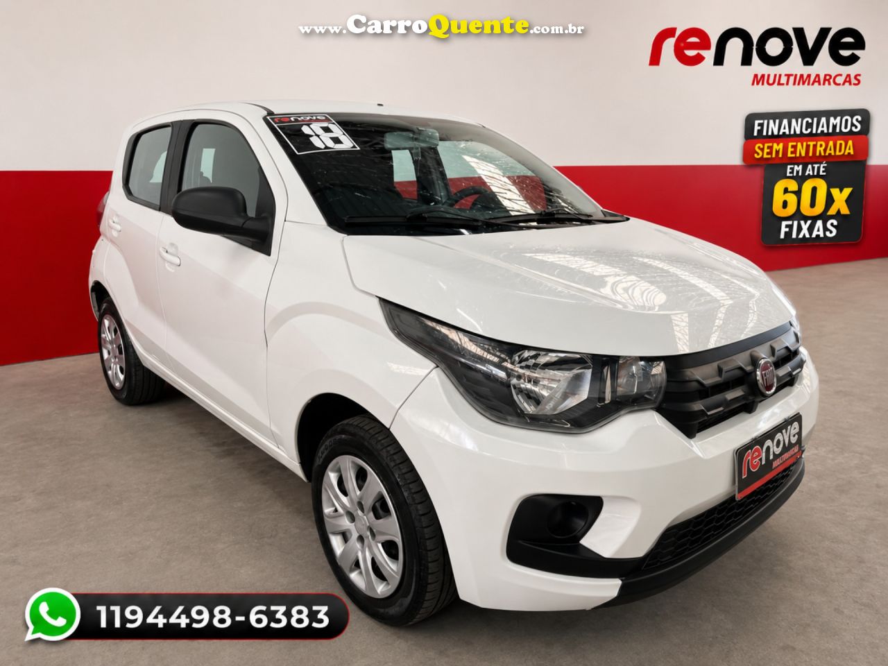 FIAT   MOBI LIKE 1.0 FIRE FLEX 5P.   BRANCO 2018 1.0 FLEX - Loja