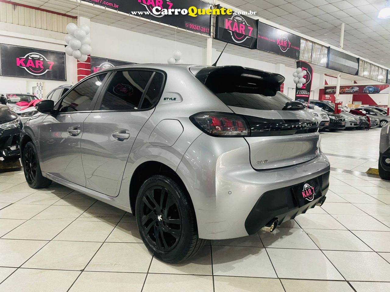 PEUGEOT   208 STYLE 1.0 FLEX 6V 5P MEC.   CINZA 2024 1.0 FLEX - Loja