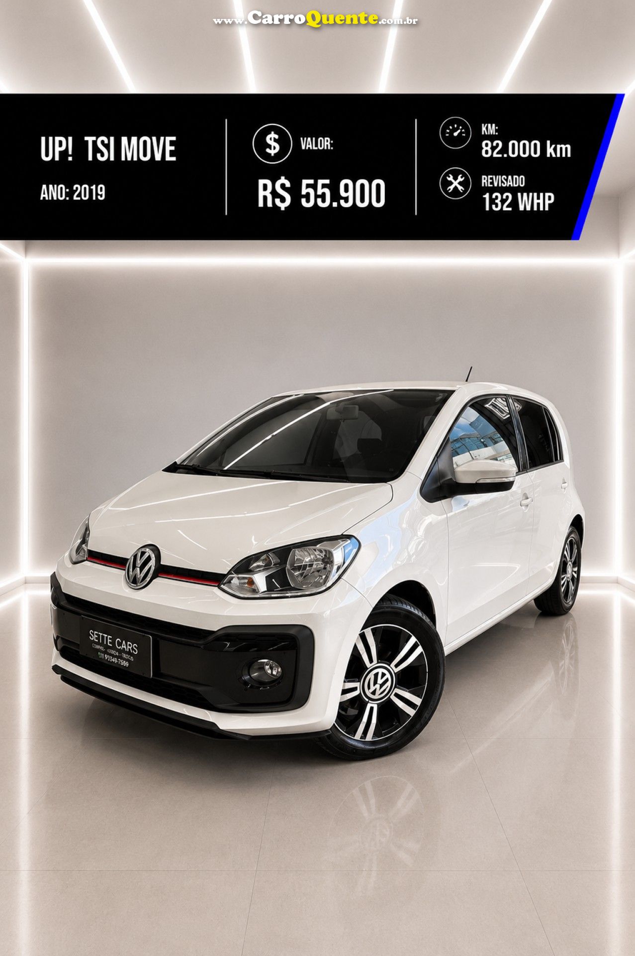 VOLKSWAGEN   UP! MOVE 1.0 TSI TOTAL FLEX 12V 5P   BRANCO 2019 1.0 FLEX - Loja