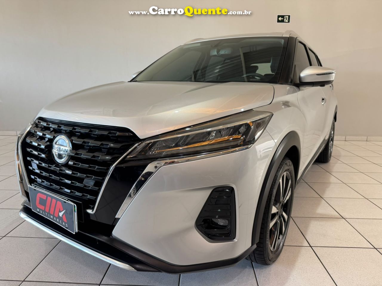 NISSAN   KICKS EXCLUSIVE 1.6 16V FLEX AUT.   PRATA 2022 1.6 FLEX - Loja