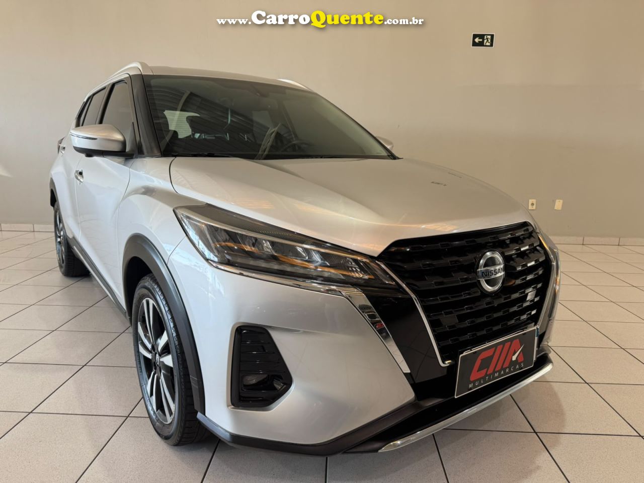 NISSAN   KICKS EXCLUSIVE 1.6 16V FLEX AUT.   PRATA 2022 1.6 FLEX - Loja