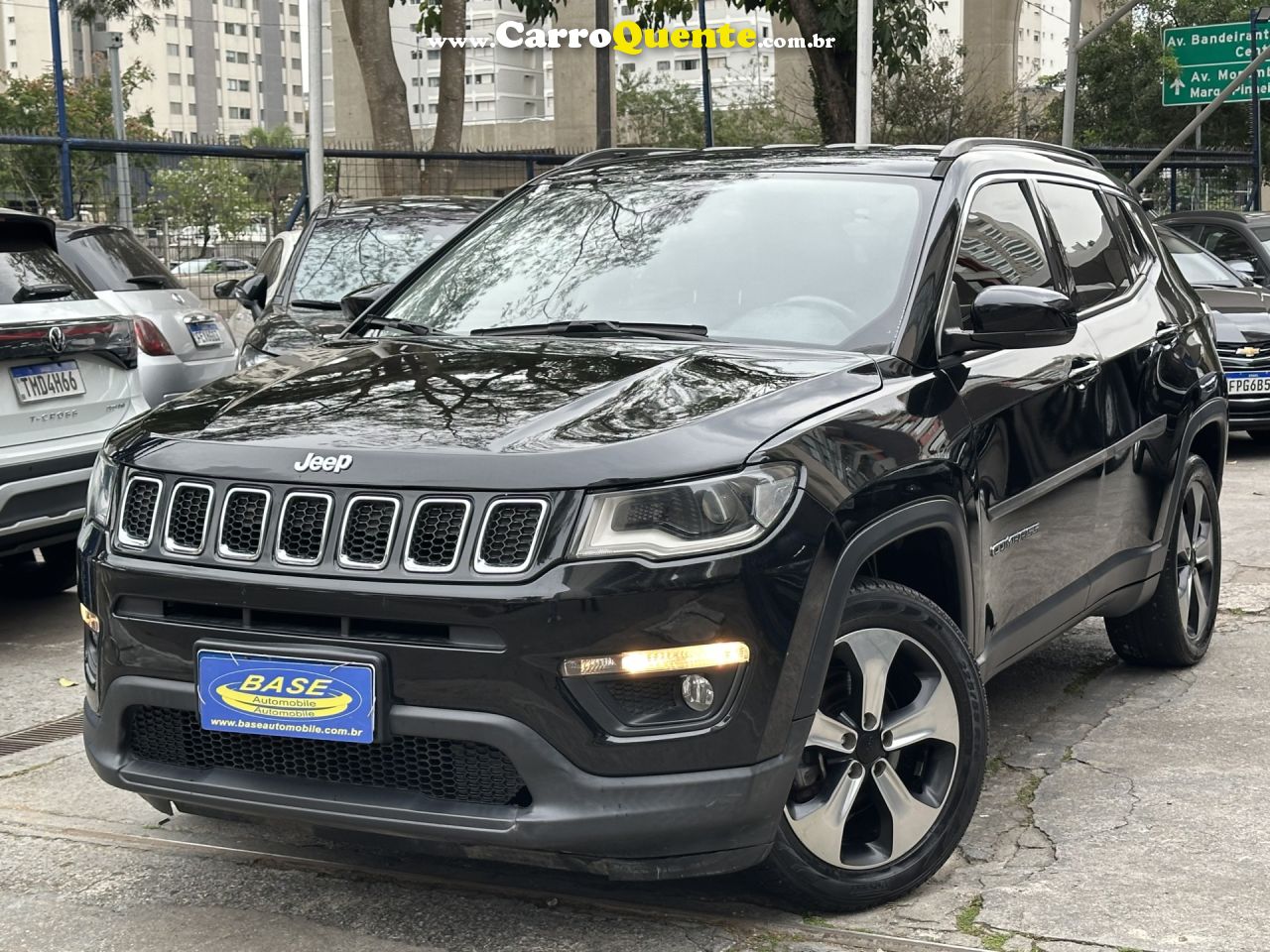 JEEP   COMPASS LONGITUDE 2.0 4X2 FLEX 16V AUT.   PRETO 2018 2.0 16V FLEX - Loja