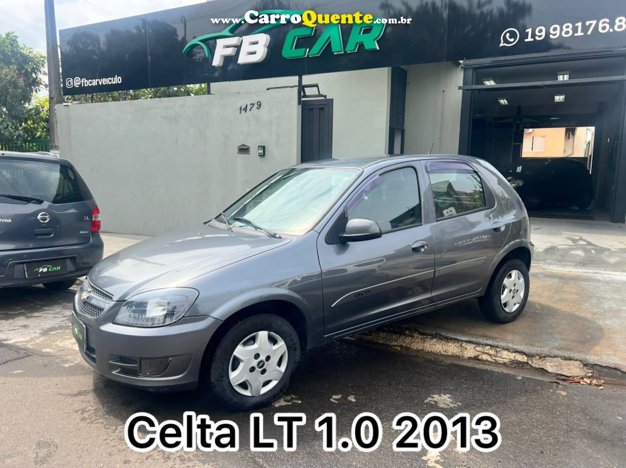 CHEVROLET   CELTA SPIRIT LT 1.0 MPFI 8V FLEXP. 5P   CINZA 2013 1.0 FLEX - Loja