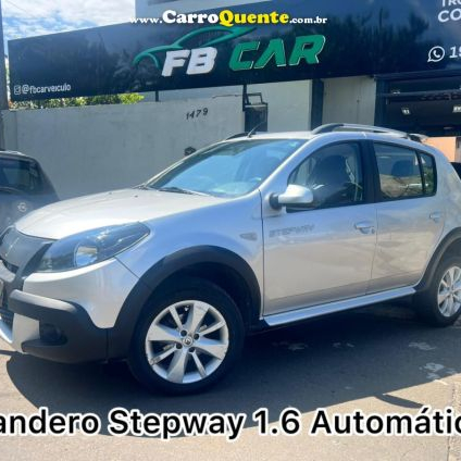 RENAULT   SANDERO STEPWAY HI-FLEX 1.6 16V 5P AUT.   PRATA 2013 1.6 GASOLINA