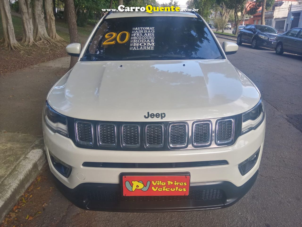 JEEP   COMPASS LONGITUDE 2.0 4X2 FLEX 16V AUT.   BRANCO 2020 2.0 FLEX - Loja