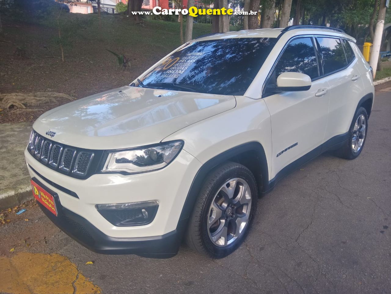 JEEP   COMPASS LONGITUDE 2.0 4X2 FLEX 16V AUT.   BRANCO 2020 2.0 FLEX - Loja