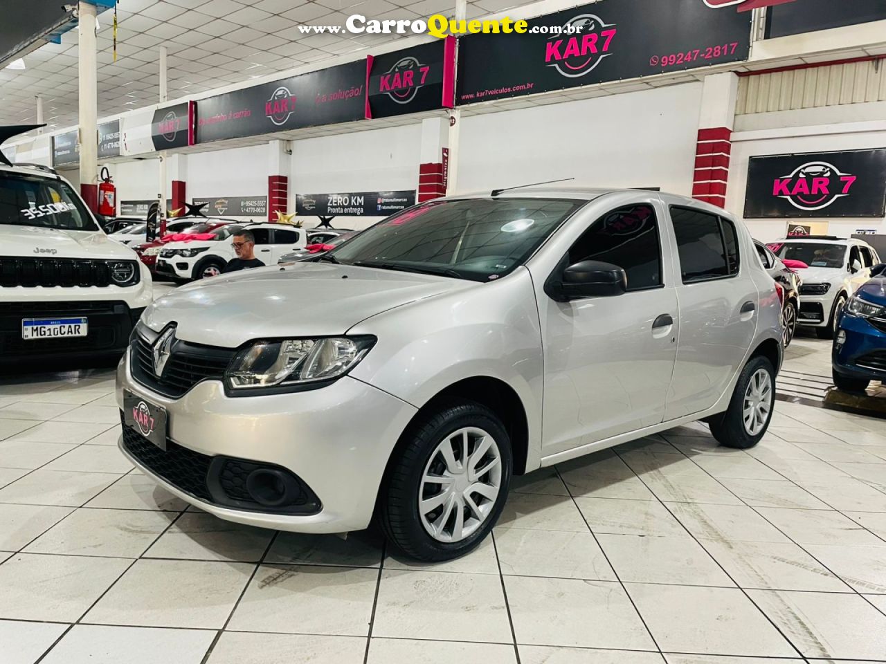 RENAULT   SANDERO AUTHENTIQUE FLEX 1.0 12V 5P   PRATA 2018 1.0 FLEX - Loja