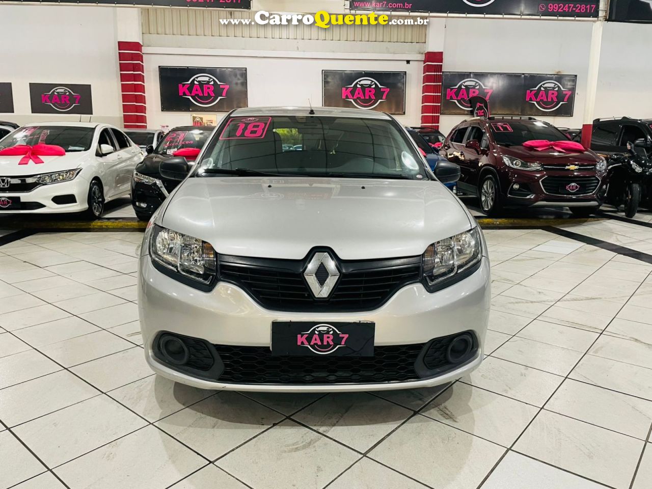 RENAULT   SANDERO AUTHENTIQUE FLEX 1.0 12V 5P   PRATA 2018 1.0 FLEX - Loja