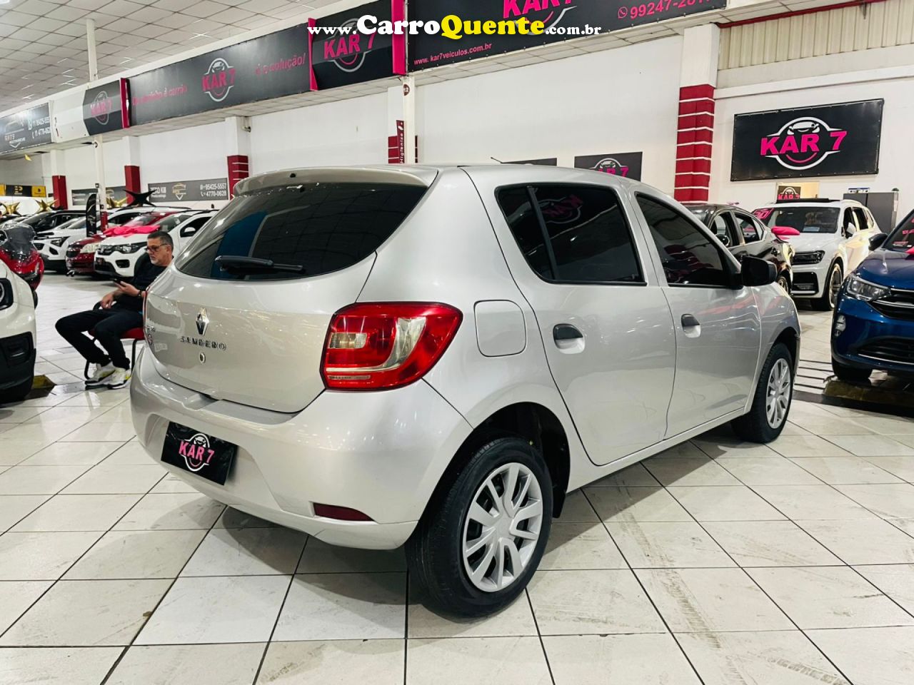 RENAULT   SANDERO AUTHENTIQUE FLEX 1.0 12V 5P   PRATA 2018 1.0 FLEX - Loja