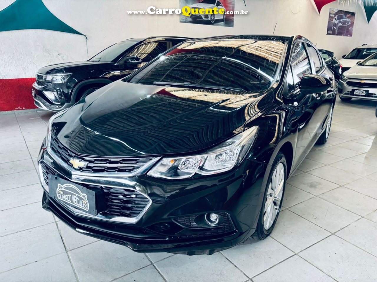CHEVROLET   CRUZE LT 1.4 16V TURBO FLEX 4P AUT.   PRETO 2017 1.4 FLEX - Loja
