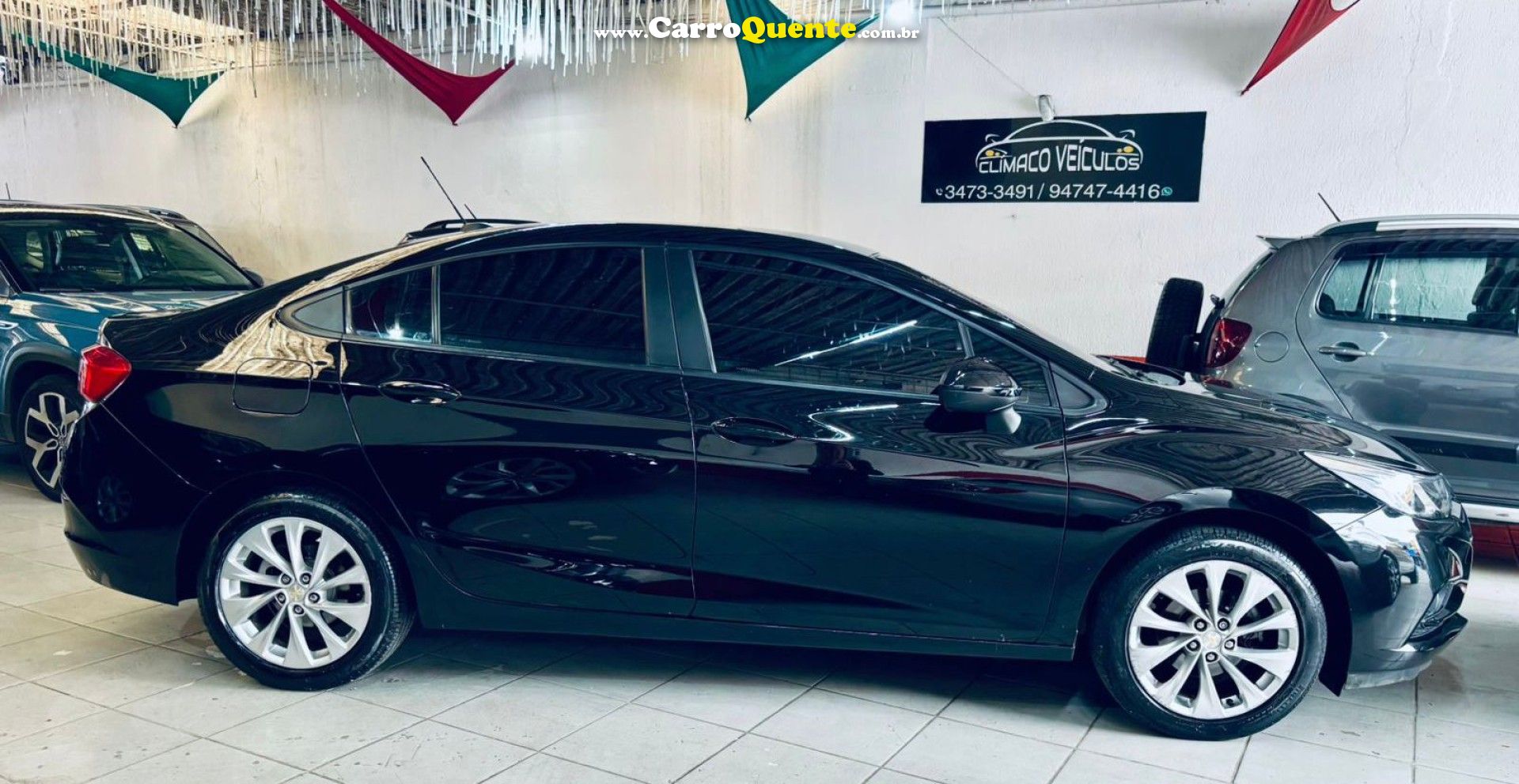 CHEVROLET   CRUZE LT 1.4 16V TURBO FLEX 4P AUT.   PRETO 2017 1.4 FLEX - Loja