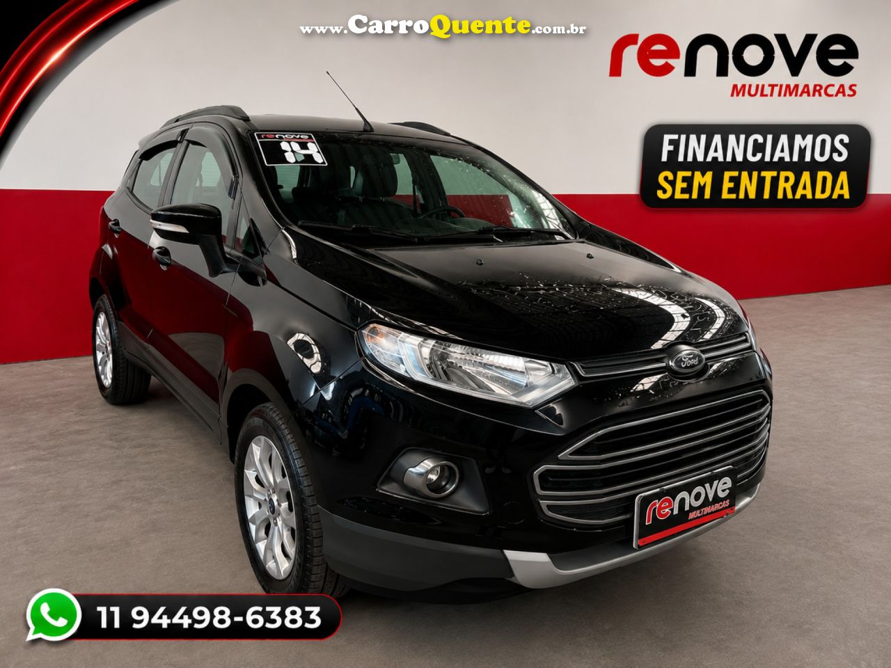 FORD   ECOSPORT FREESTYLE 1.6 16V FLEX 5P   PRETO 2014 1.6 FLEX - Loja