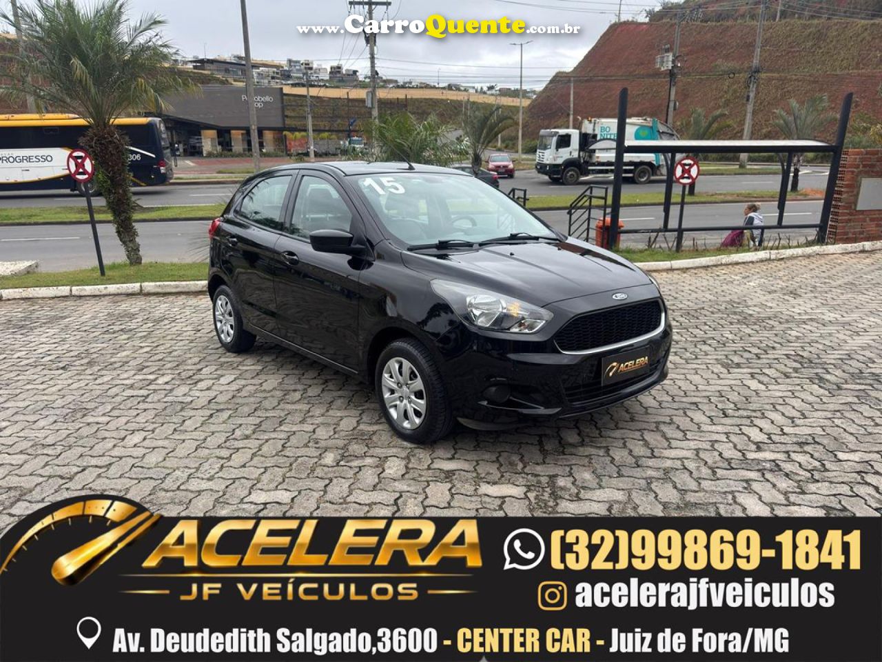 FORD   KA 1.5 SESE PLUS 16V FLEX 5P   PRETO 2015 1.5 FLEX - Loja