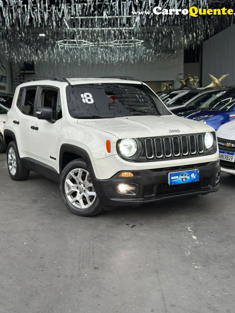 JEEP   RENEGADE SPORT 1.8 4X2 FLEX 16V MEC.   BRANCO 2018 1.8 FLEX - Loja