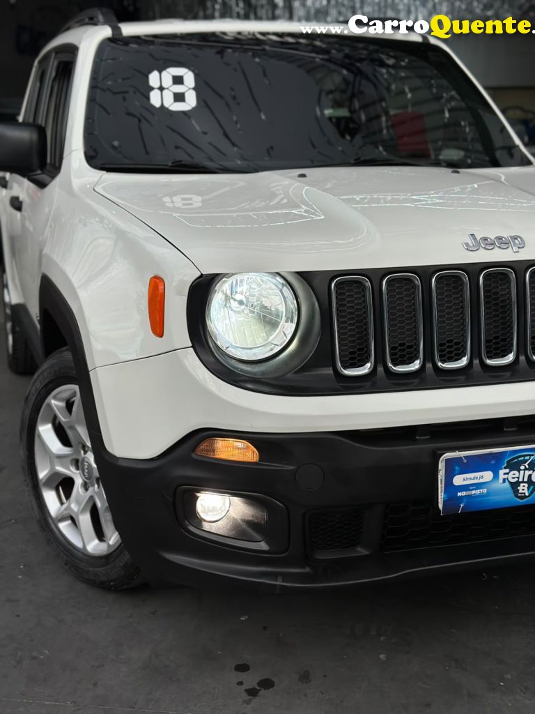 JEEP   RENEGADE SPORT 1.8 4X2 FLEX 16V MEC.   BRANCO 2018 1.8 FLEX - Loja