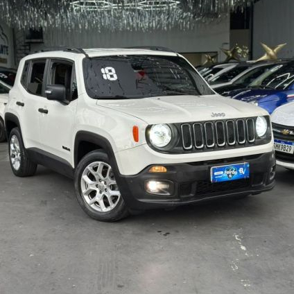 JEEP   RENEGADE SPORT 1.8 4X2 FLEX 16V MEC.   BRANCO 2018 1.8 FLEX