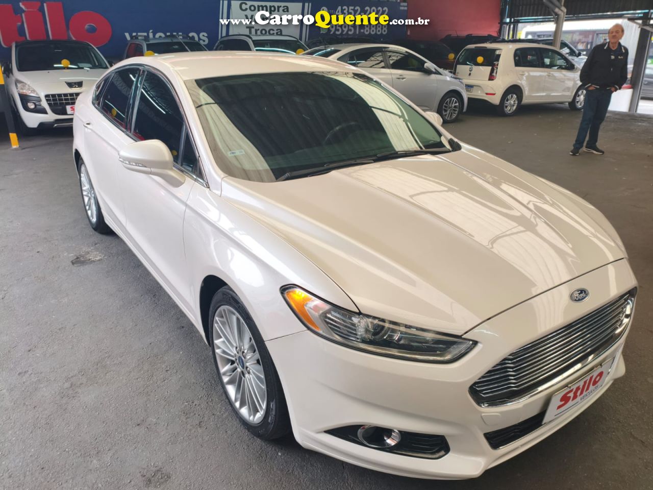 FORD   FUSION TITANIUM 2.0 GTDI ECO. FWD AUT.   BRANCO 2015 2.0 GASOLINA - Loja