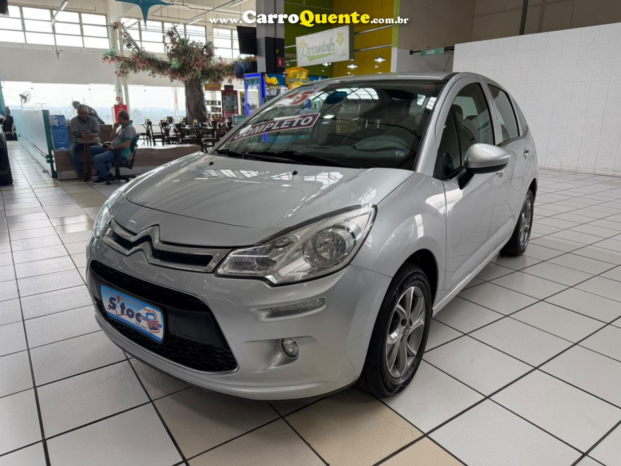 CITROEN   C3 ATTRAORIGINE PACK 1.5 FLEX 8V 5P MEC   PRATA 2015 1.5 FLEX - Loja