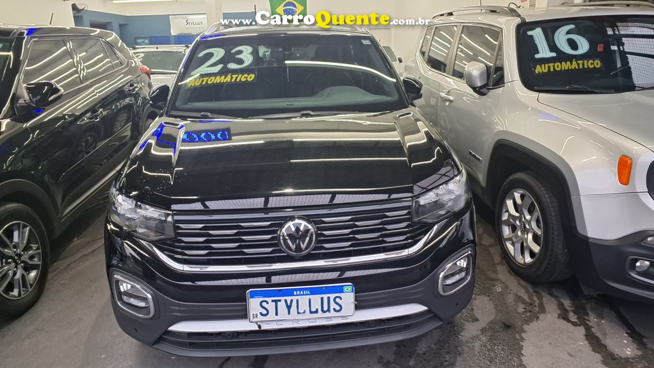 VOLKSWAGEN   T-CROSS HIG. 250 TSI 1.4 FLEX 16V 5P AUT   PRETO 2023 1.4 FLEX - Loja
