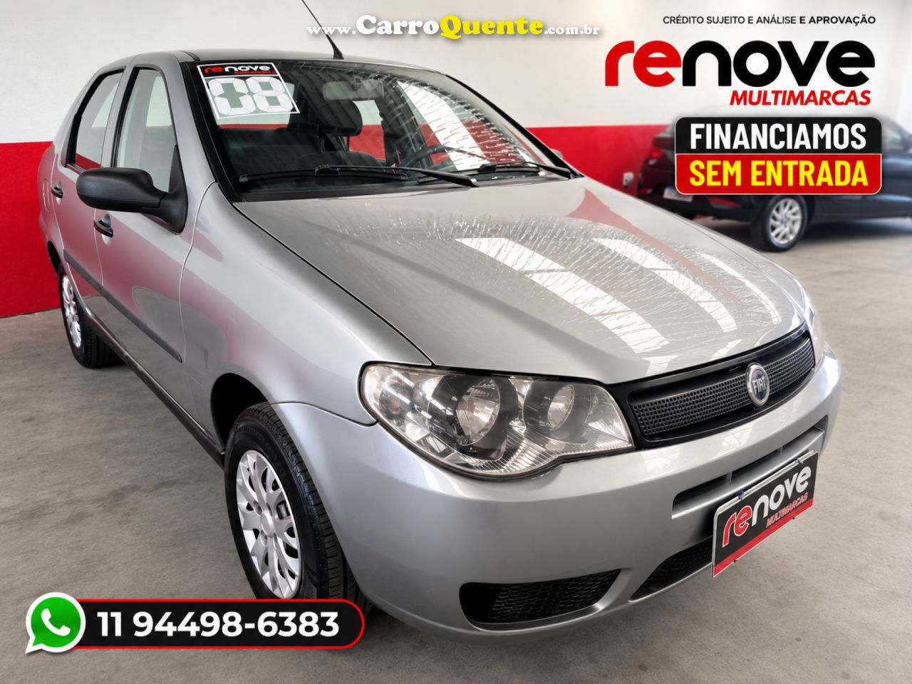 FIAT   SIENA CELEBRATION 1.0 FIRE FLEX 8V 4P   CINZA 2008 1.0 FLEX - Loja