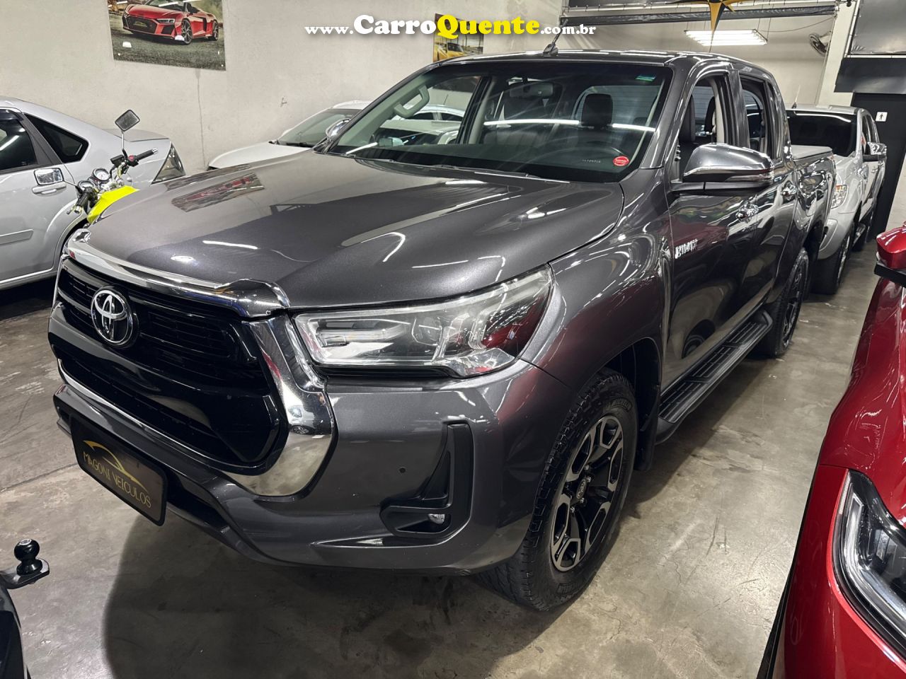 TOYOTA   HILUX CD SRV 4X4 2.8 TDI DIESEL AUT.   CINZA 2022 2.8 DIESEL - Loja