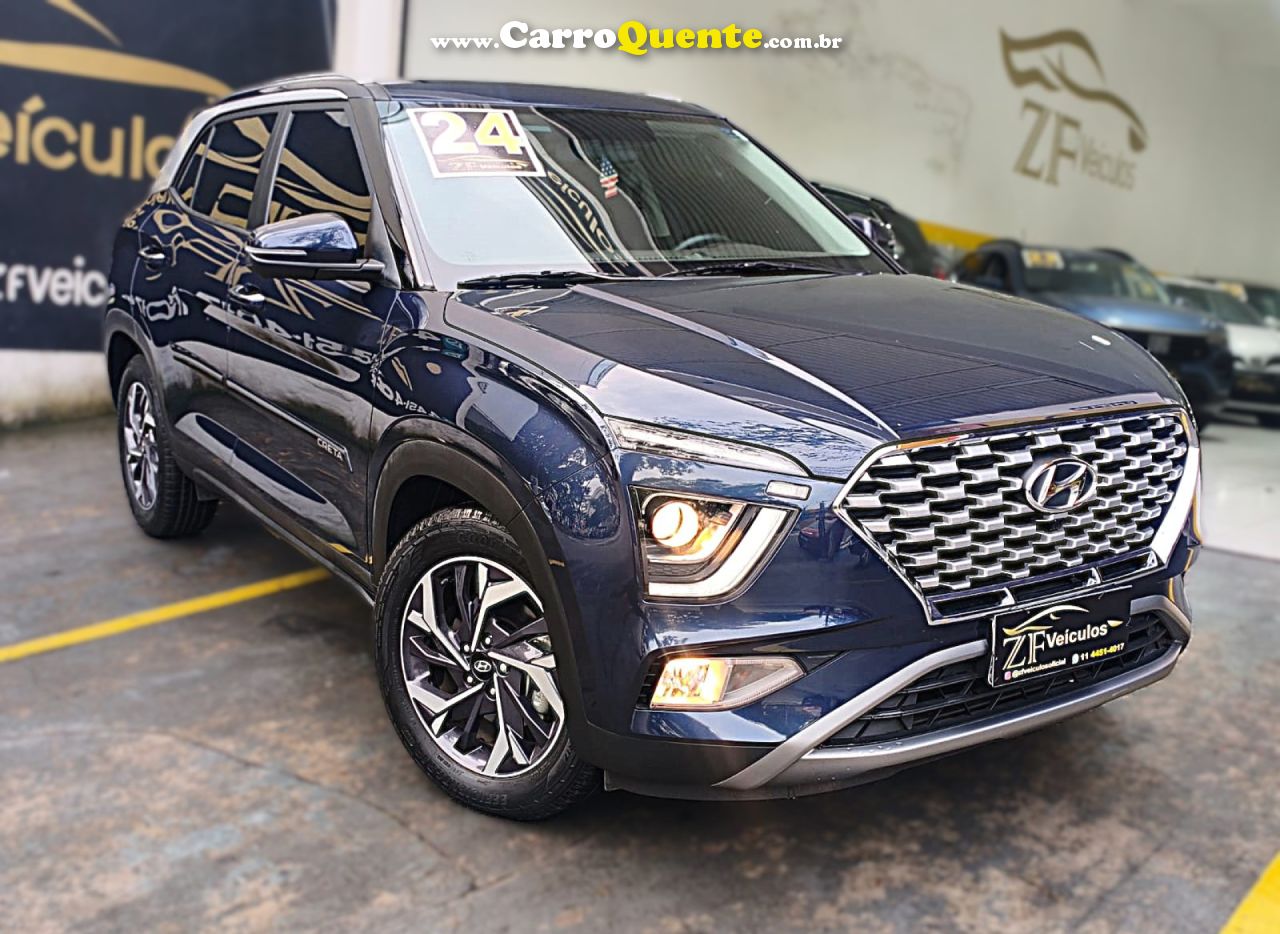 HYUNDAI   CRETA PLATINUM 1.0 TB 12V FLEX AUT.   AZUL 2024 1.0 FLEX - Loja