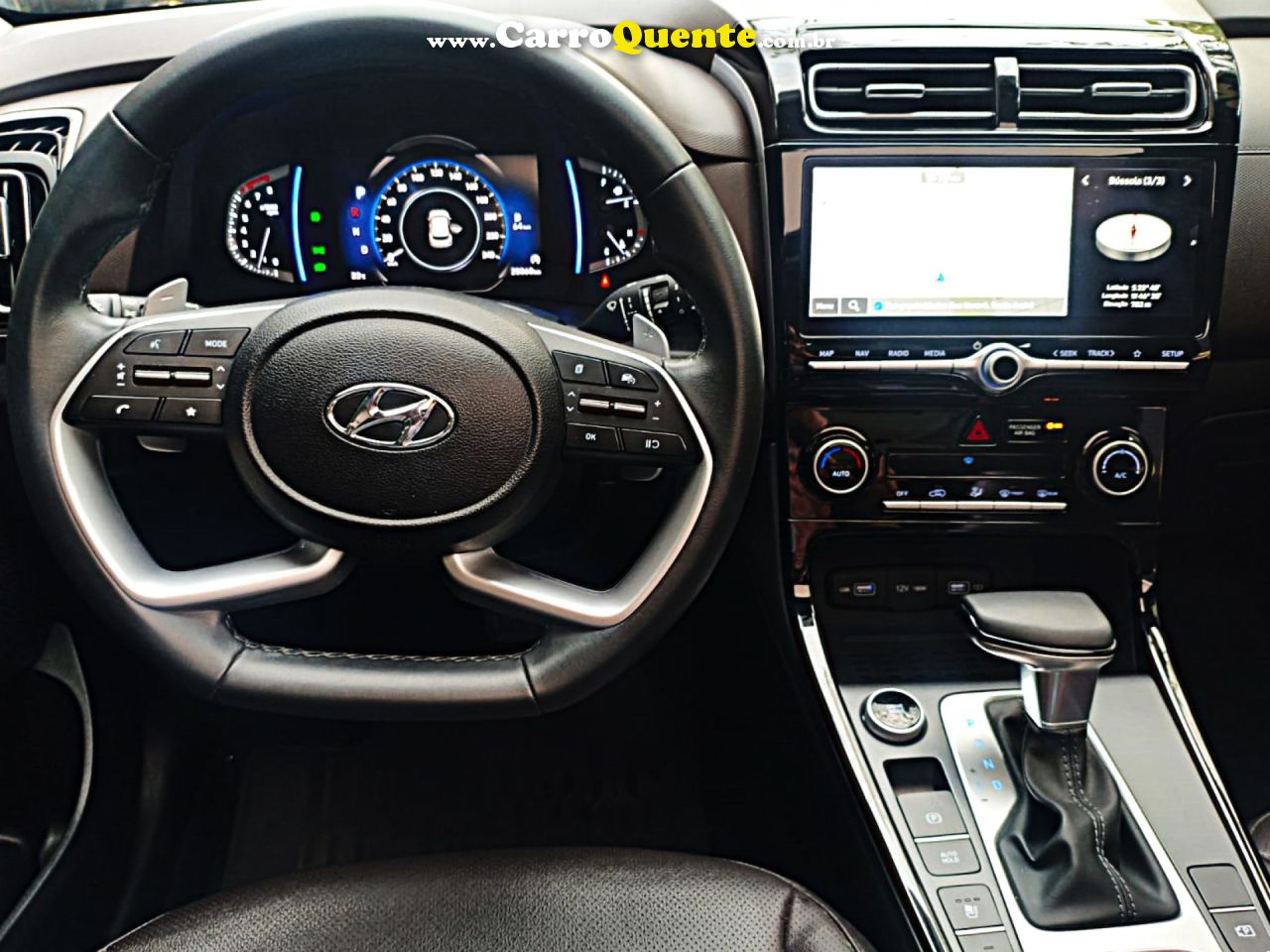 HYUNDAI   CRETA PLATINUM 1.0 TB 12V FLEX AUT.   AZUL 2024 1.0 FLEX - Loja