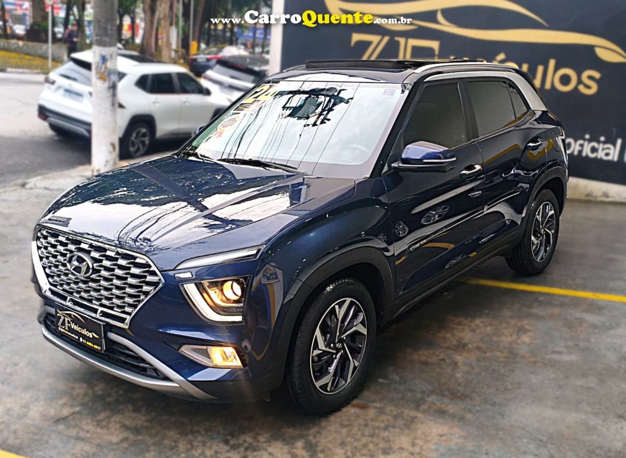 HYUNDAI   CRETA PLATINUM 1.0 TB 12V FLEX AUT.   AZUL 2024 1.0 FLEX - Loja