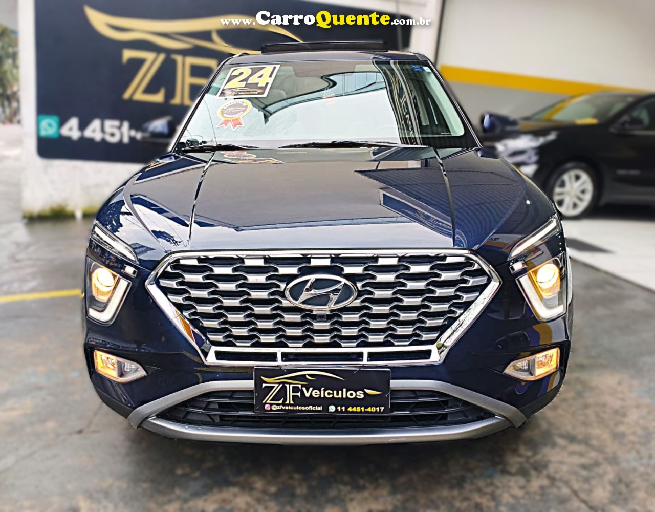HYUNDAI   CRETA PLATINUM 1.0 TB 12V FLEX AUT.   AZUL 2024 1.0 FLEX - Loja