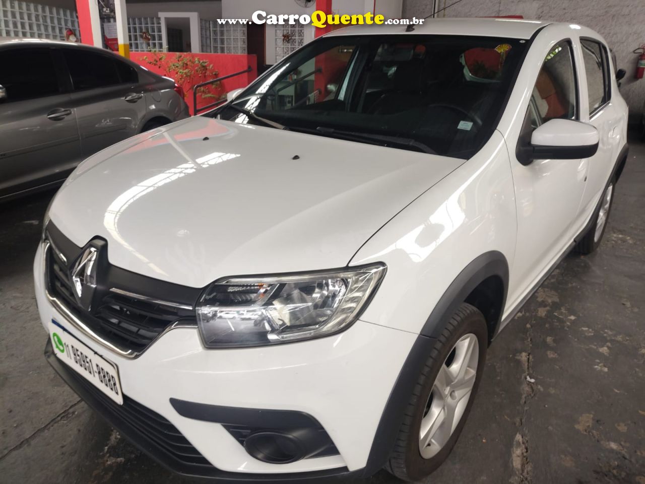 RENAULT   SANDERO ZEN FLEX 1.6 16V 5P AUT.   BRANCO 2021 1.6 FLEX - Loja