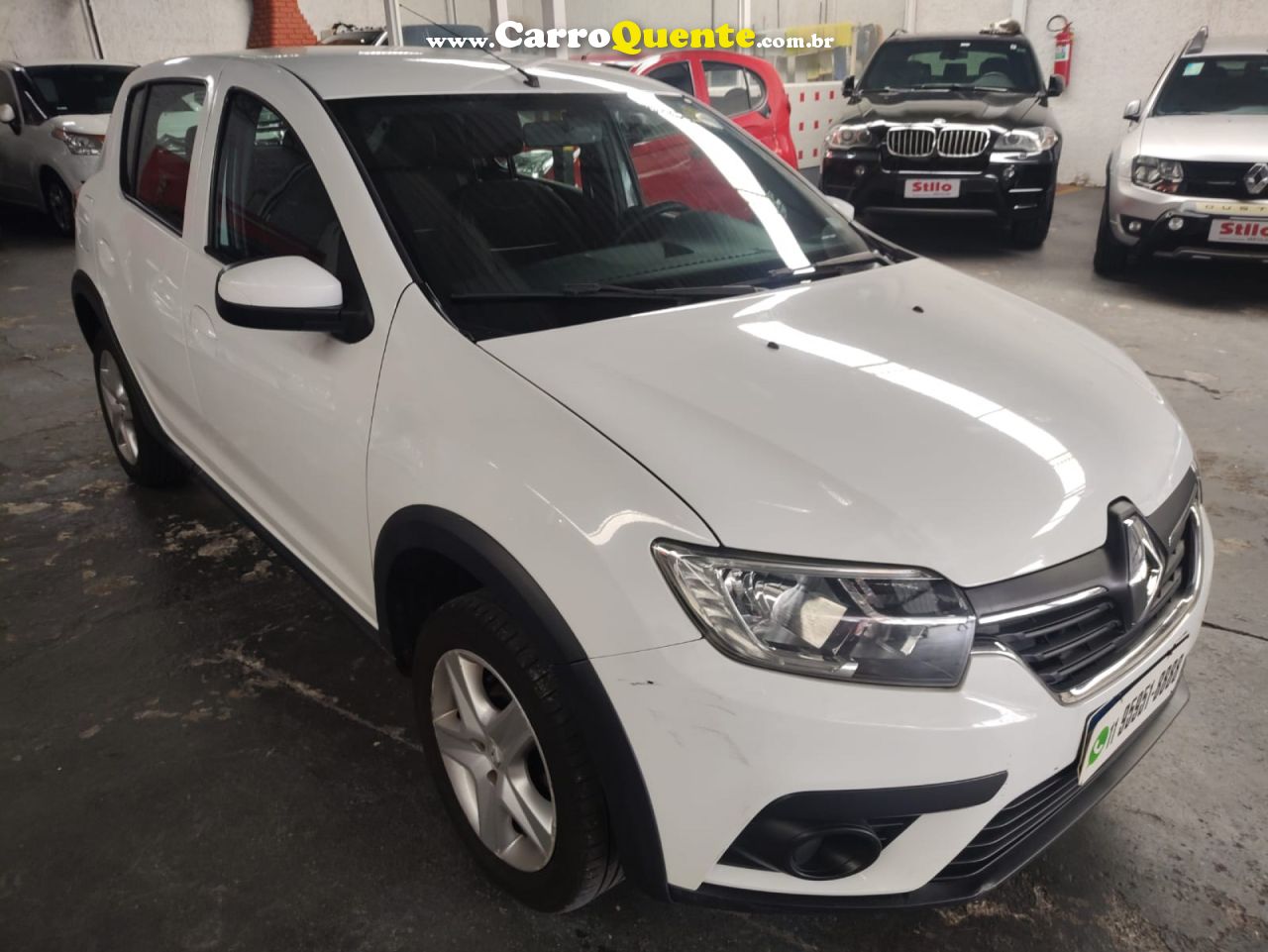 RENAULT   SANDERO ZEN FLEX 1.6 16V 5P AUT.   BRANCO 2021 1.6 FLEX - Loja