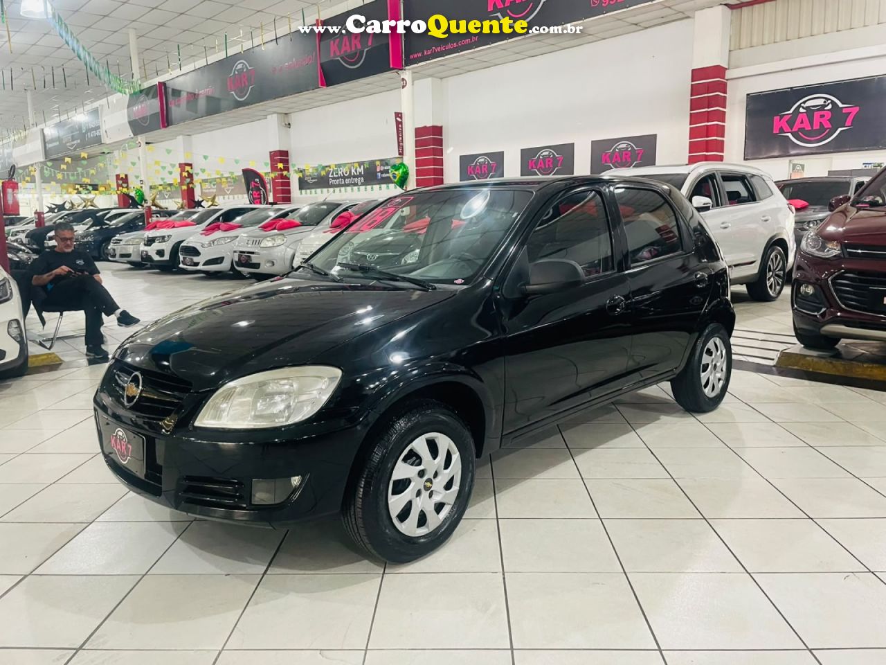 CHEVROLET   CELTA SPIRIT LT 1.0 MPFI 8V FLEXP. 5P   PRETO 2008 1.0 FLEX - Loja