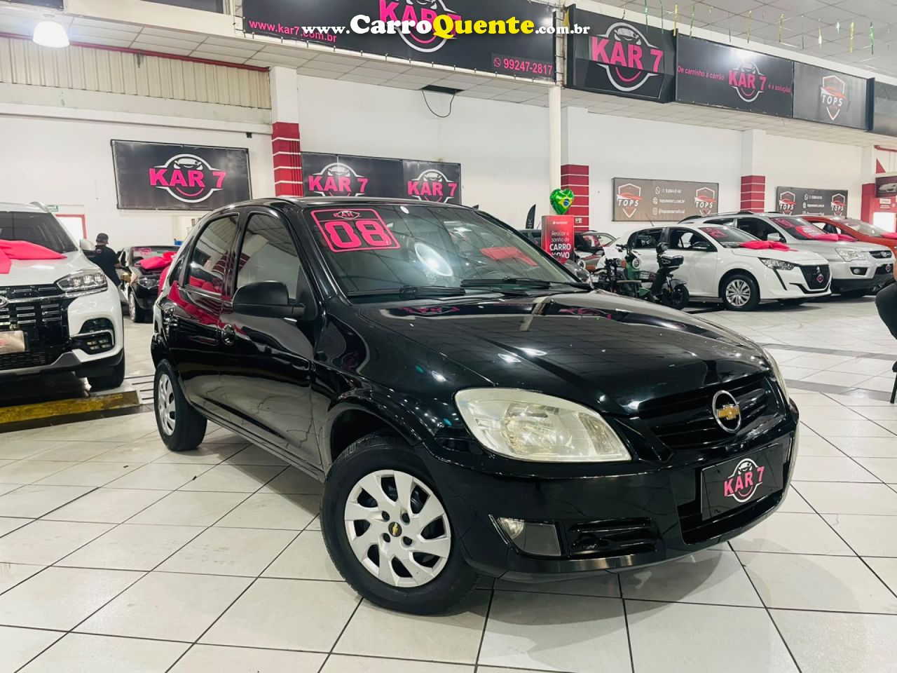 CHEVROLET   CELTA SPIRIT LT 1.0 MPFI 8V FLEXP. 5P   PRETO 2008 1.0 FLEX - Loja