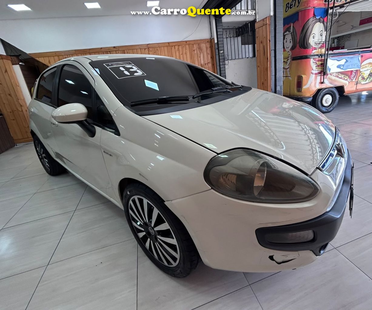 FIAT   PUNTO ESSENCE DUALOGIC 1.6 FLEX 16V 5P   BRANCO 2013 1.6 FLEX - Loja