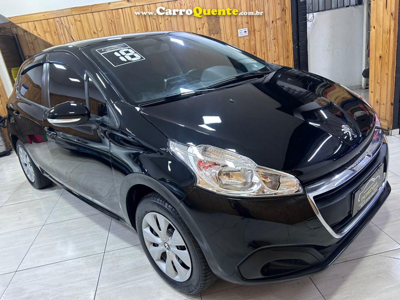 PEUGEOT   208 ACTIVE 1.2 FLEX 12V 5P MEC.   PRETO 2018 1.2 FLEX - Loja
