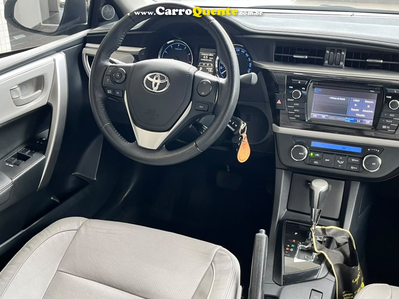 TOYOTA   COROLLA XEI 2.0 AUTOMATICO REVISADA BOM ESTADO   PRETO 2015 2.0 FLEX - Loja